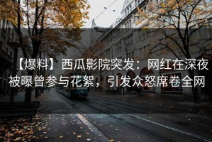 【爆料】西瓜影院突发：网红在深夜被曝曾参与花絮，引发众怒席卷全网