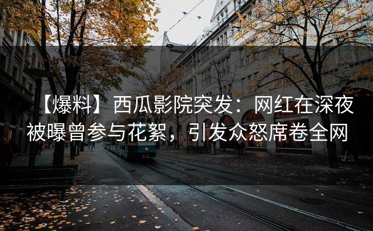 【爆料】西瓜影院突发：网红在深夜被曝曾参与花絮，引发众怒席卷全网